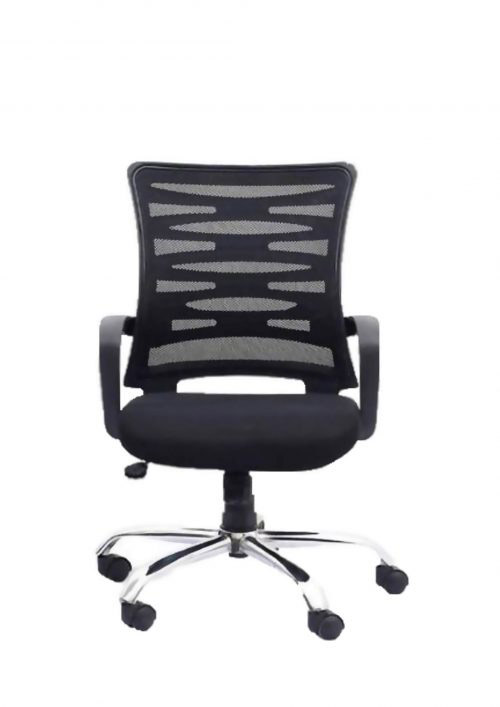 Revolving Black 510 x 570 x 990 mm Polypropylene Plastic Office Chairs_1