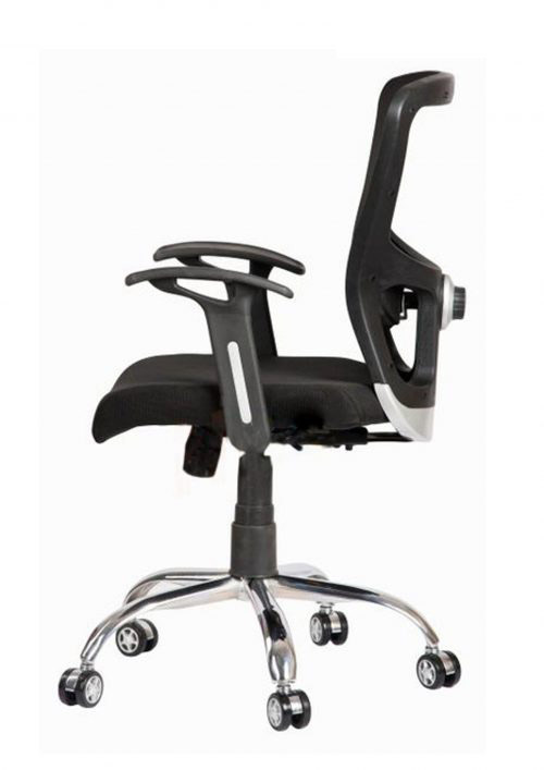 Revolving Black 540 x 480 x 900 mm Plastic Office Chairs_1