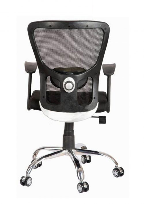 Revolving Black 540 x 480 x 900 mm Plastic Office Chairs_2