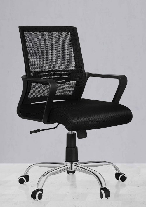 Revolving Chair Black 510 x 570 x 990 mm PolyPlastic Office Chairs_4