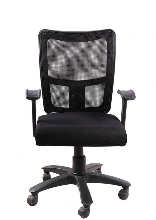 Revolving Black 480 x 570 x 900 mm Plastic Office Chairs_1