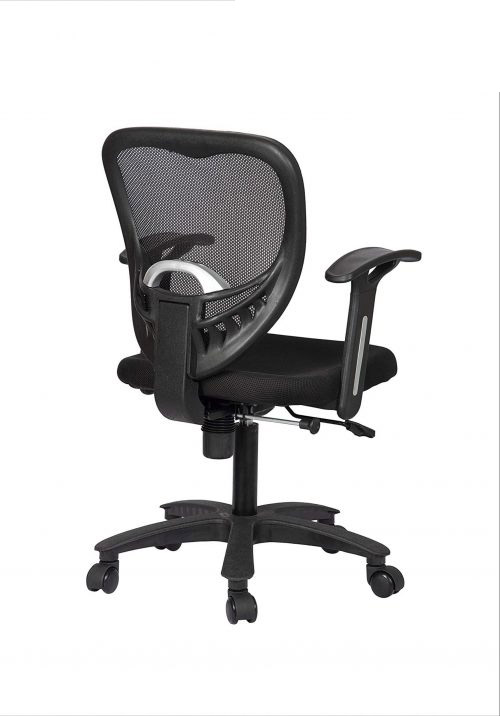 Revolving Black 570 x 570 x 900 mm Mesh Office Chairs_4