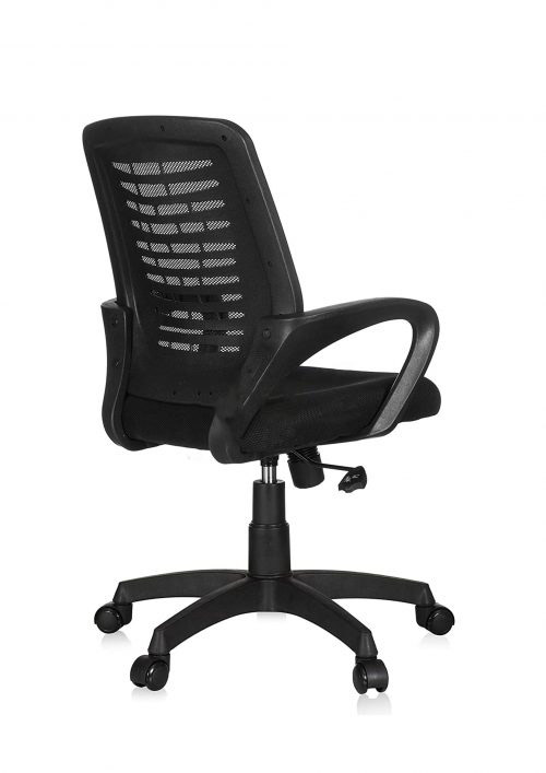 Revolving Black 510 x 570 x 990 mm Polyplastic Office Chairs_4