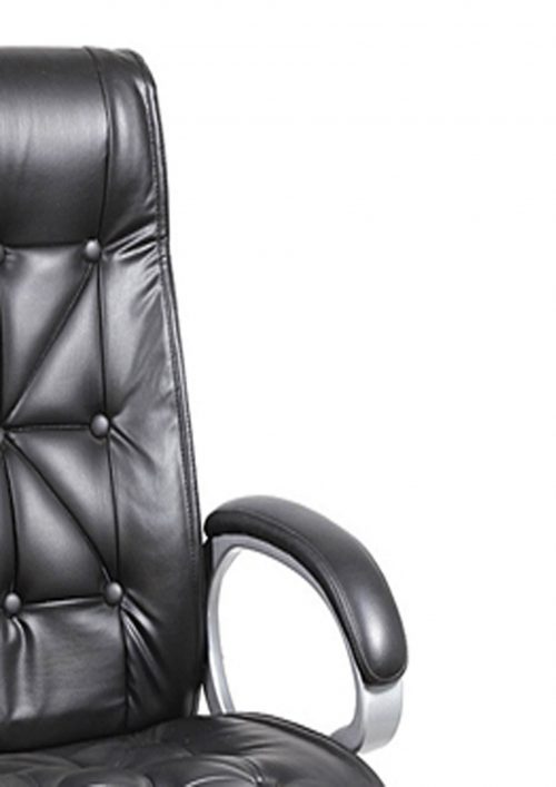 Revolving Black 540 x 570 x 1260 mm Luxurious Bonded Leather Office Chairs_1