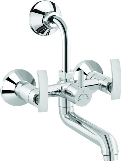 Bright Chrome Finish 2 in 1 Wall Mixer Faucet Live LV14_0