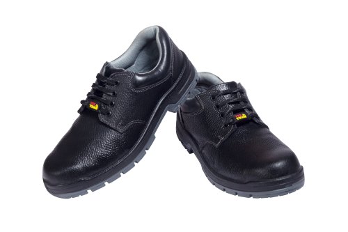TEKTRON ESCORT Pure Grain Buffalo Leather Steel Toe Safety Shoes Black_0