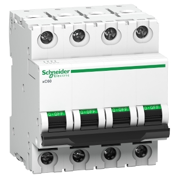 Schneider Electric A9N4P63C Four Pole 63 A C Curve MCB_1
