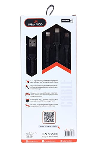 URBAN AUDIO UA Type C, Lightning, Micro 1200 mm USB Cables_2