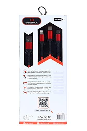 URBAN AUDIO UA Type C, Lightning, Micro 1200 mm USB Cables_3