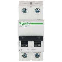 Schneider Electric A9N2P06C Double Pole 6 A C Curve MCB_0