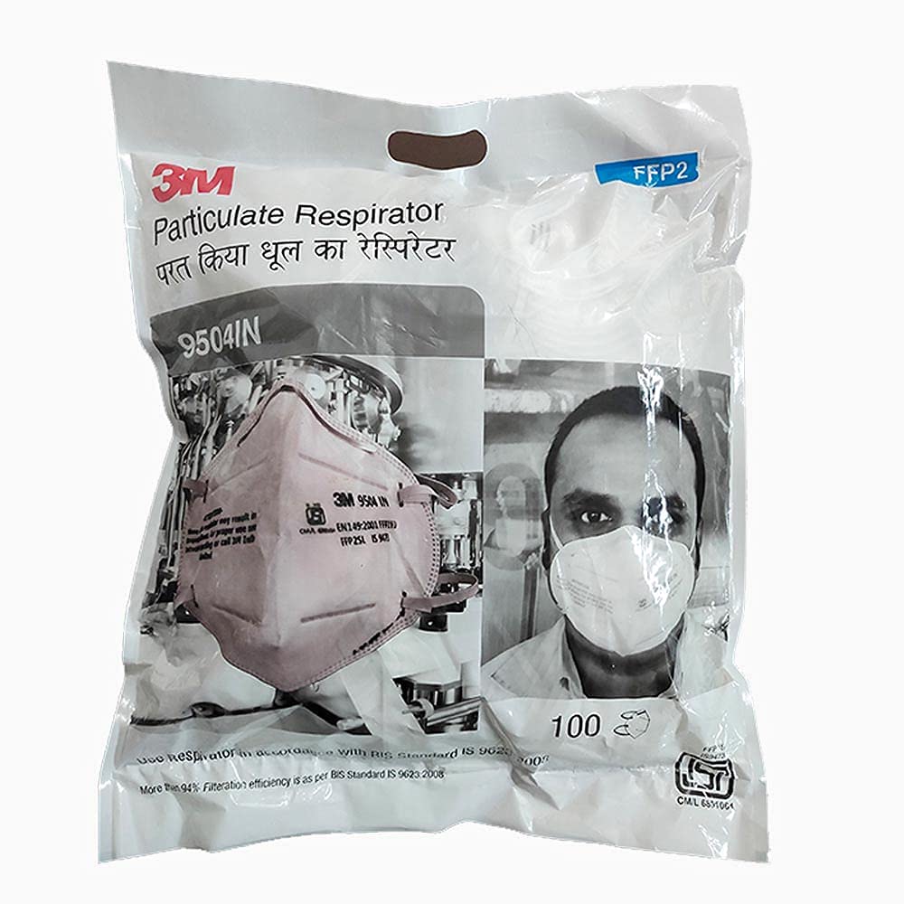 3M Multi Layer Cotton Nose Masks Standard 9504IN White_1