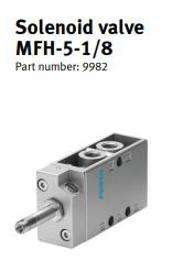 FESTO Aluminium 1/8 inch Pneumatic Pilot Operated Solenoid Valves MFH-5-1/8_0