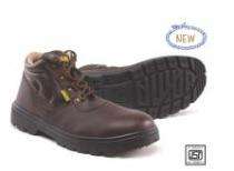 Leather Steel Toe Safety Shoes Brown_0