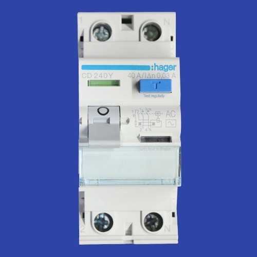 Hager CF225Y 25 A Double Pole 300 mA RCCB_1