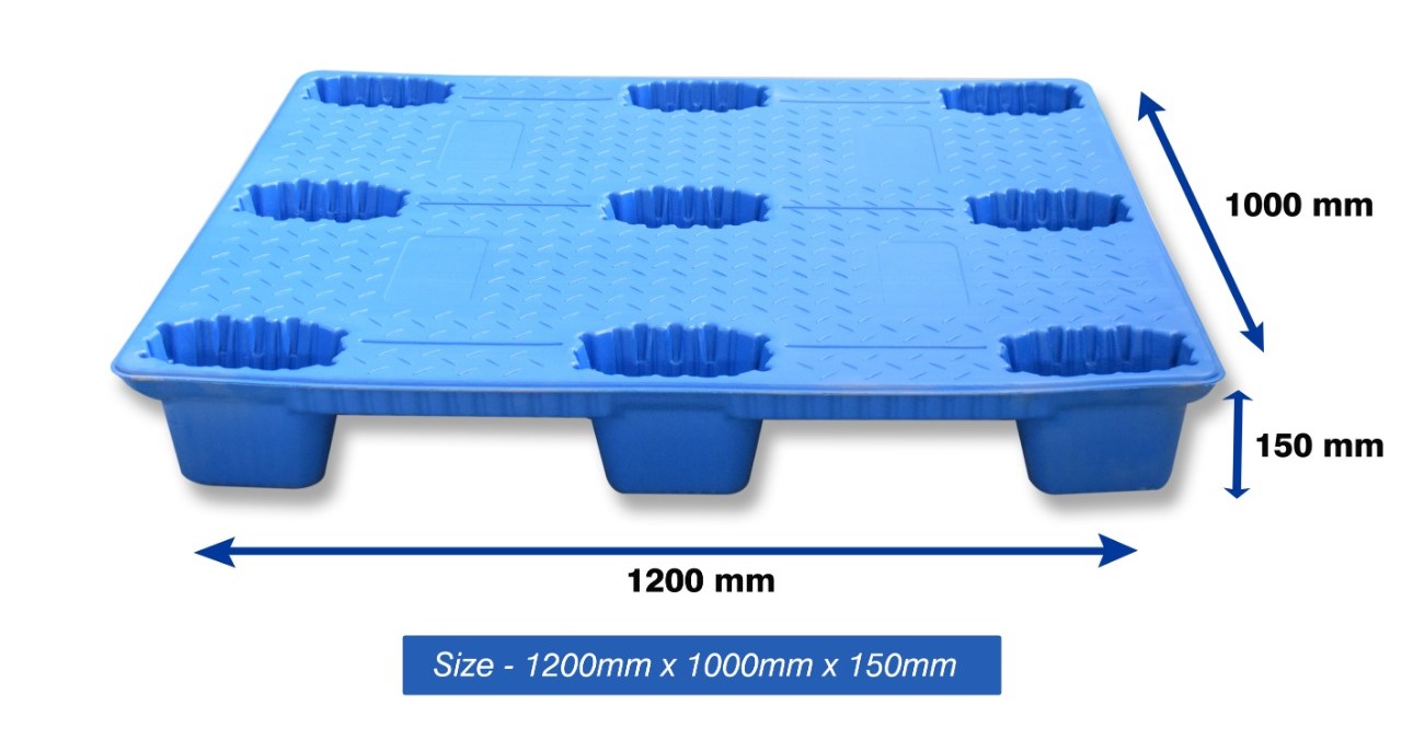 UCM Plastic Blow Molded Ultra 1200 x 1000 x 150 mm Pallets_0