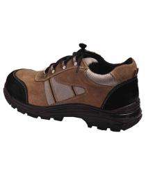 Hisase PVC Rubber Toe Safety Shoes Brown_0