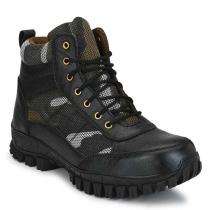 Suede Leather Steel Toe Safety Shoes Black_0