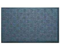 Rectangular Polypropylene Designer Doormat 15 x 30 Inch  Blue_0