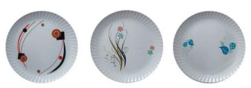 Plastic Disposable Plates Round 12 inch White_1