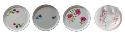 Plastic Disposable Plates Round 12 inch White_2