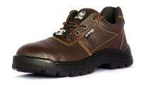 GO WORK Roxy Print Leather Steel Toe Safety Shoes Brown_0