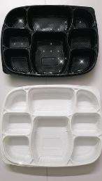 Plastic Disposable Plates  Upto 12 Inch White & Black_0