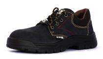 GO WORK Ariba Barton Print Leather Steel Toe Safety Shoes Black_0