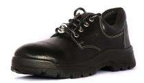 GO WORK Antrix Low Barton Print Leather Steel Toe Safety Shoes Black_0