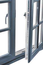 Oriel Tilt and Turn 2 Track 2 Panel Grey uPVC Window 6 x 4 ft_0