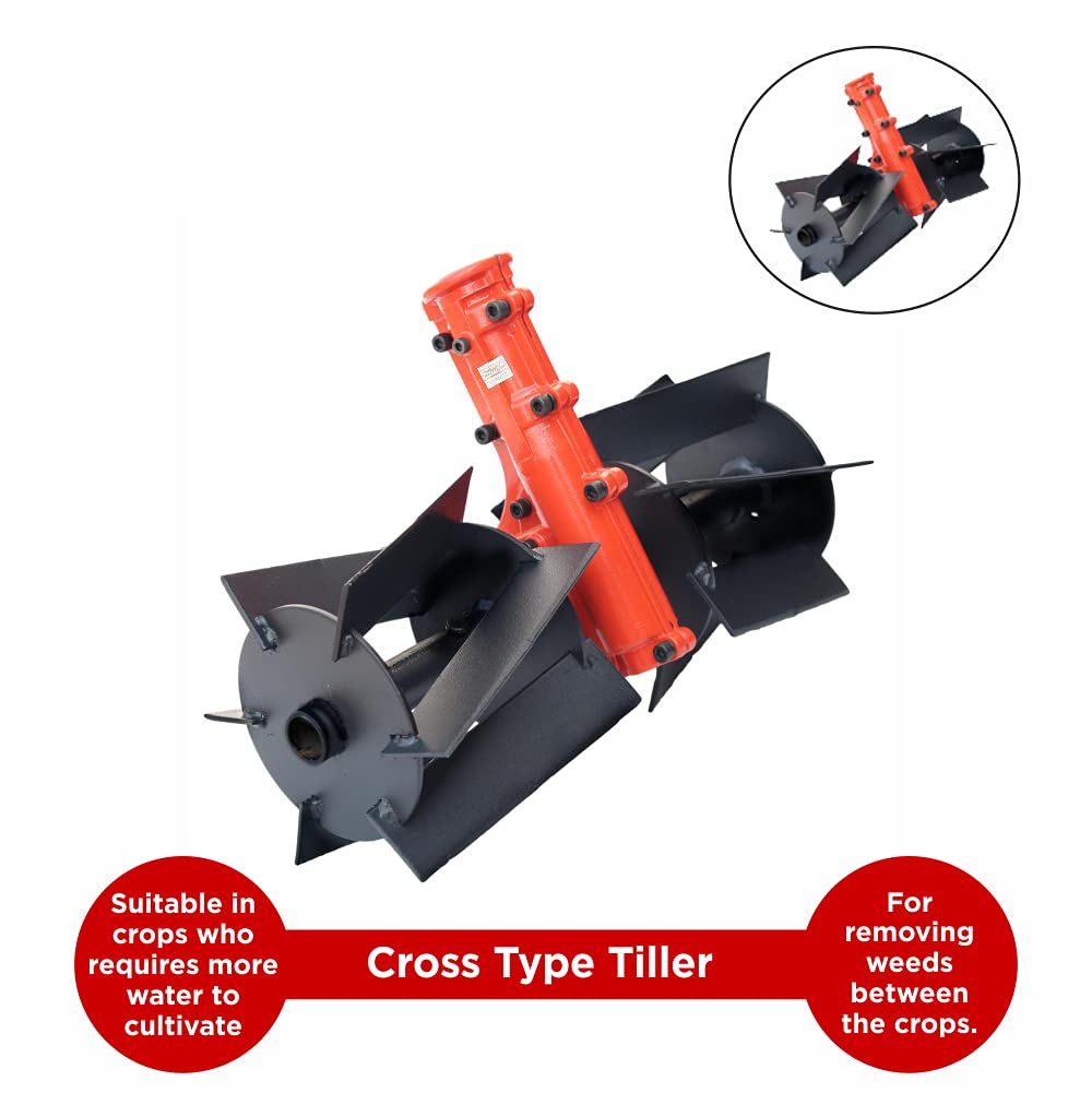 BALWAAN KRISHI 210 mm Brush Cutter Tiller Attachment 26mm Cross Type Weeder 26 mm_1