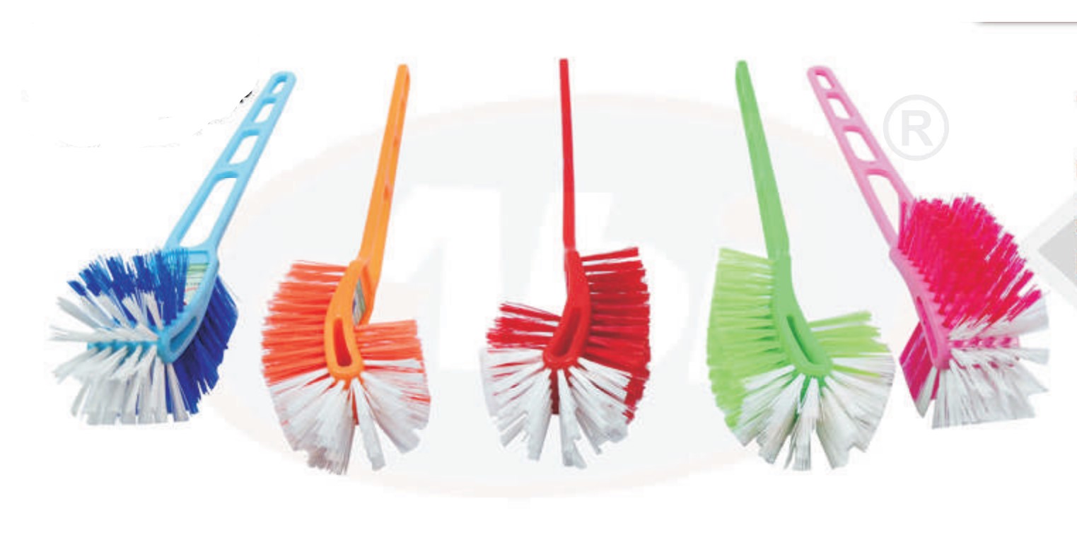 Abi Filament PP DH Long Toilet Cleaning Brush Plastic Handle Blue, Orange, Green, Pink, Red_0
