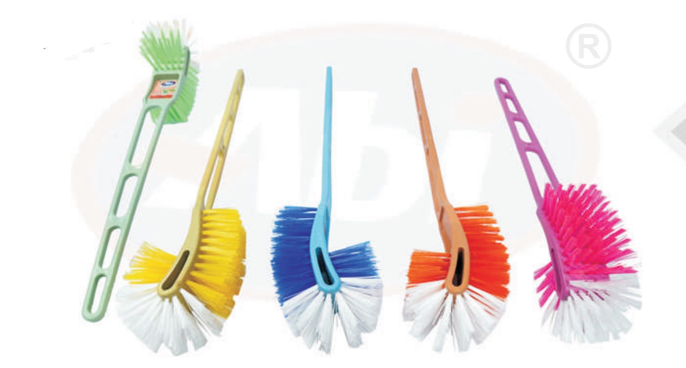 Abi Filament PP DH Milky Long Toilet Cleaning Brush Plastic Handle Blue, Brown, Green,Yellow,Pink_0