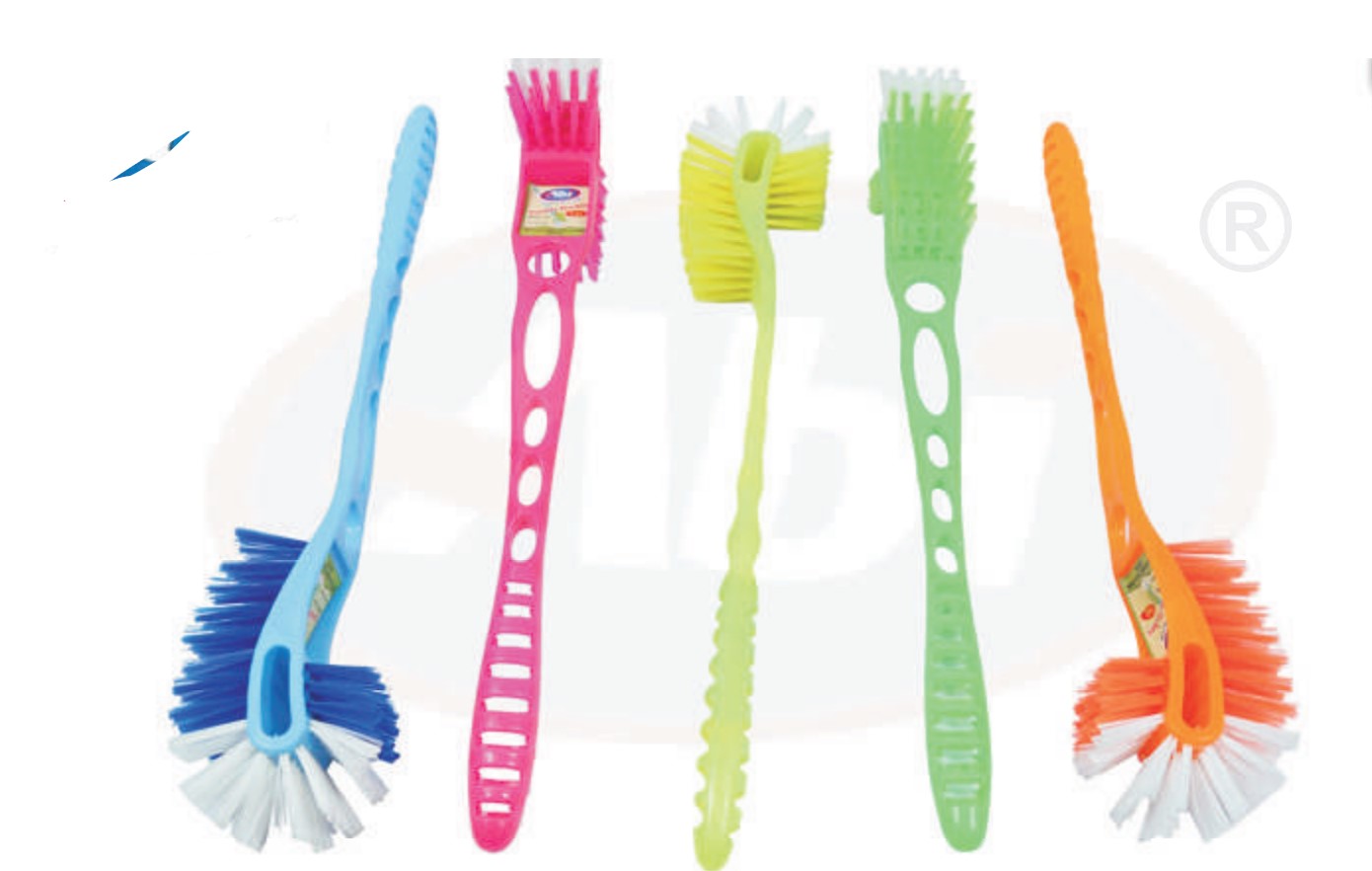 Abi Filament PP Mini Opera 1st Toilet Cleaning Brush Plastic Handle Blue, Pink,Yellow,Green,Orange_0