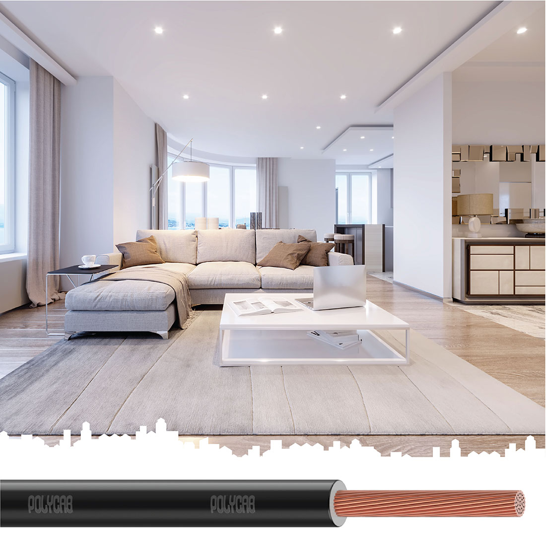 Polycab 0.75 sqmm Stranded Electric Wire Black 90 m_1