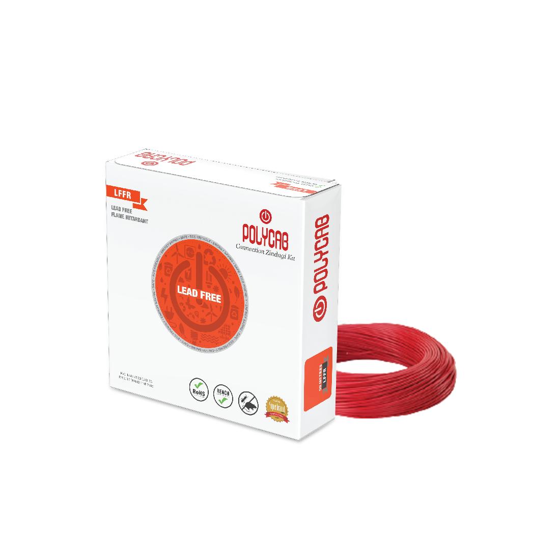 Buy Polycab 1 sqmm Stranded Electric Wire Red 90 m online at best rates ...