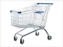 V K METAL WOOD CRAFT Shopping Trolley 74 l Galvanised Chrome Plated_0
