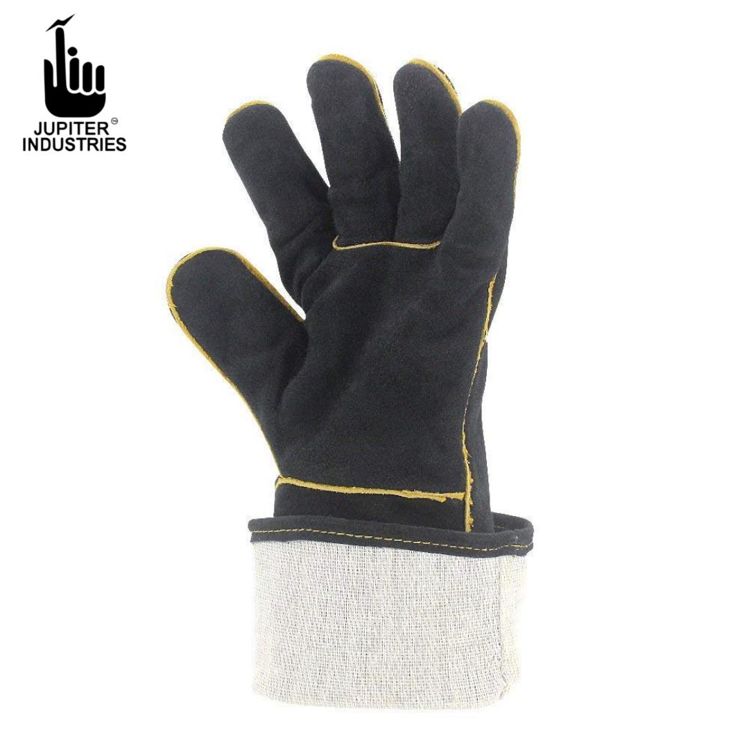 Jupiter Industries Heavy Duty Leather Safety Gloves Black Winter Standard_2