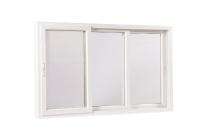 Duroplast Sliding 3 Track 3 Panel White uPVC Window 6 x 4 ft_0