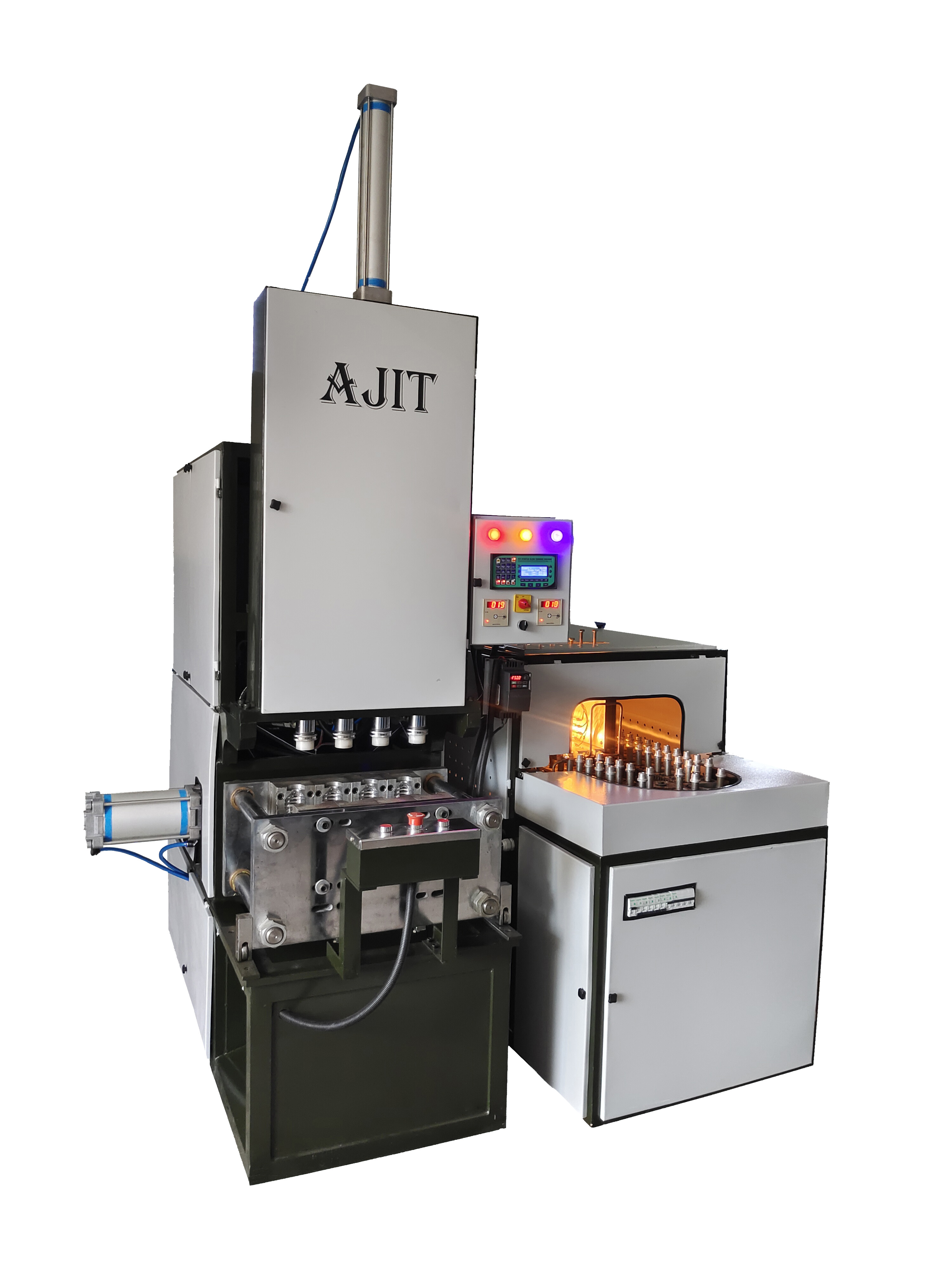 AJIT 15 ton Blowing Blow Moulding Machine 2C1 Litre 8kW 32 gm_2