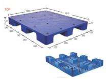 HDPE Plain Top 1200 x 1000 x 125 mm Pallets_0