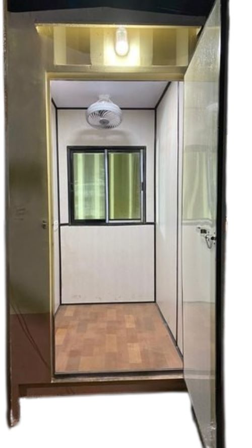 GUJRAT PORTABLE CABIN Steel 8.6 ft Portable Security Cabin_1