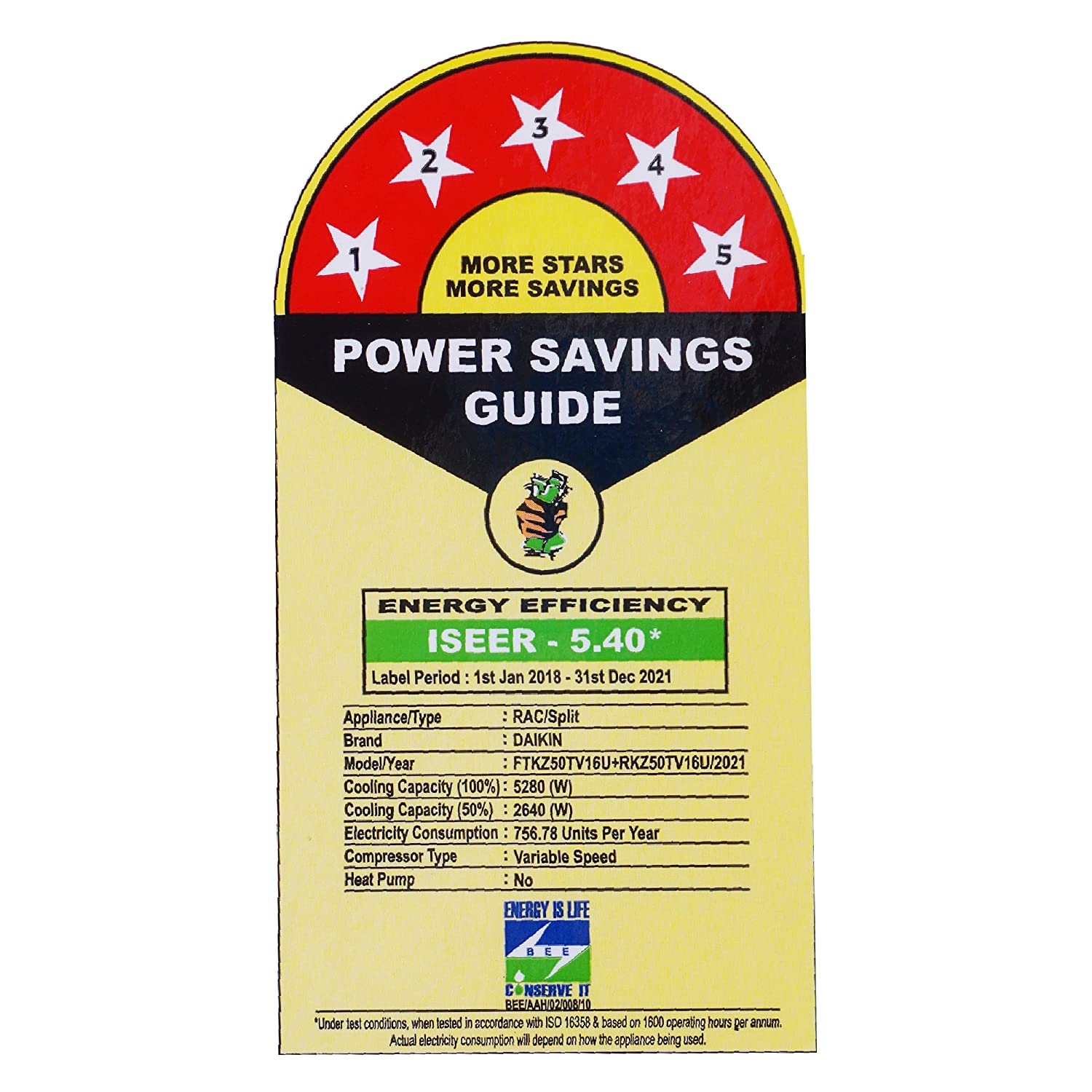 DAIKIN 1.5 ton Split RKZ50TV16U/FTKZ50TV16U 5 Star White Room Air Conditioner_2