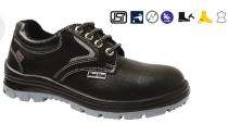 BLACK STEEL BS9051 Real Leather Steel Toe Safety Shoes Black_0