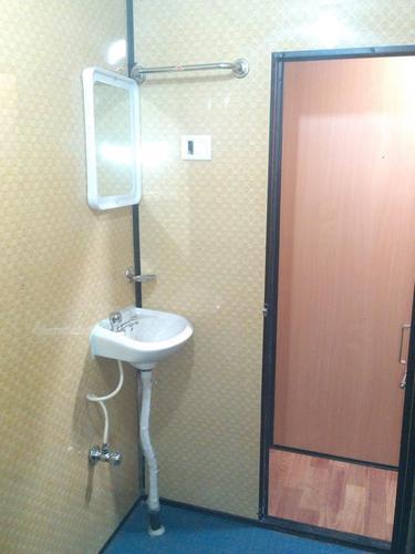 COMFORT CABIN Mild Steel 6.5 ft Portable Toilet Cabin Green_1