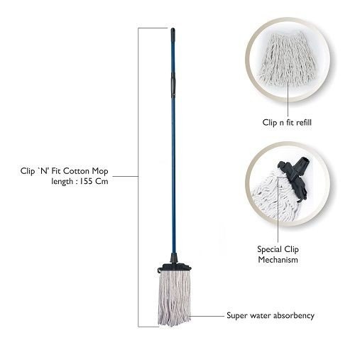 Gala Wet Clip Mop Cotton 4 ft Blue_1