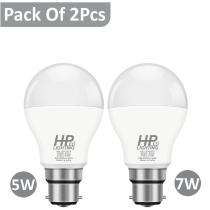 HP LED LIGHTING 5, 7 W Cool White B22 2 piece LED Bulbs_0