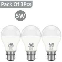 HP LED LIGHTING 5 W Cool White B22 3 piece LED Bulbs_0