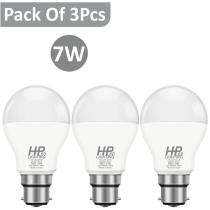 HP LED LIGHTING 7 W Cool White B22 3 piece LED Bulbs_0