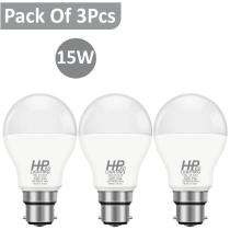 HP LED LIGHTING 15 W Cool White B22 3 piece LED Bulbs_0