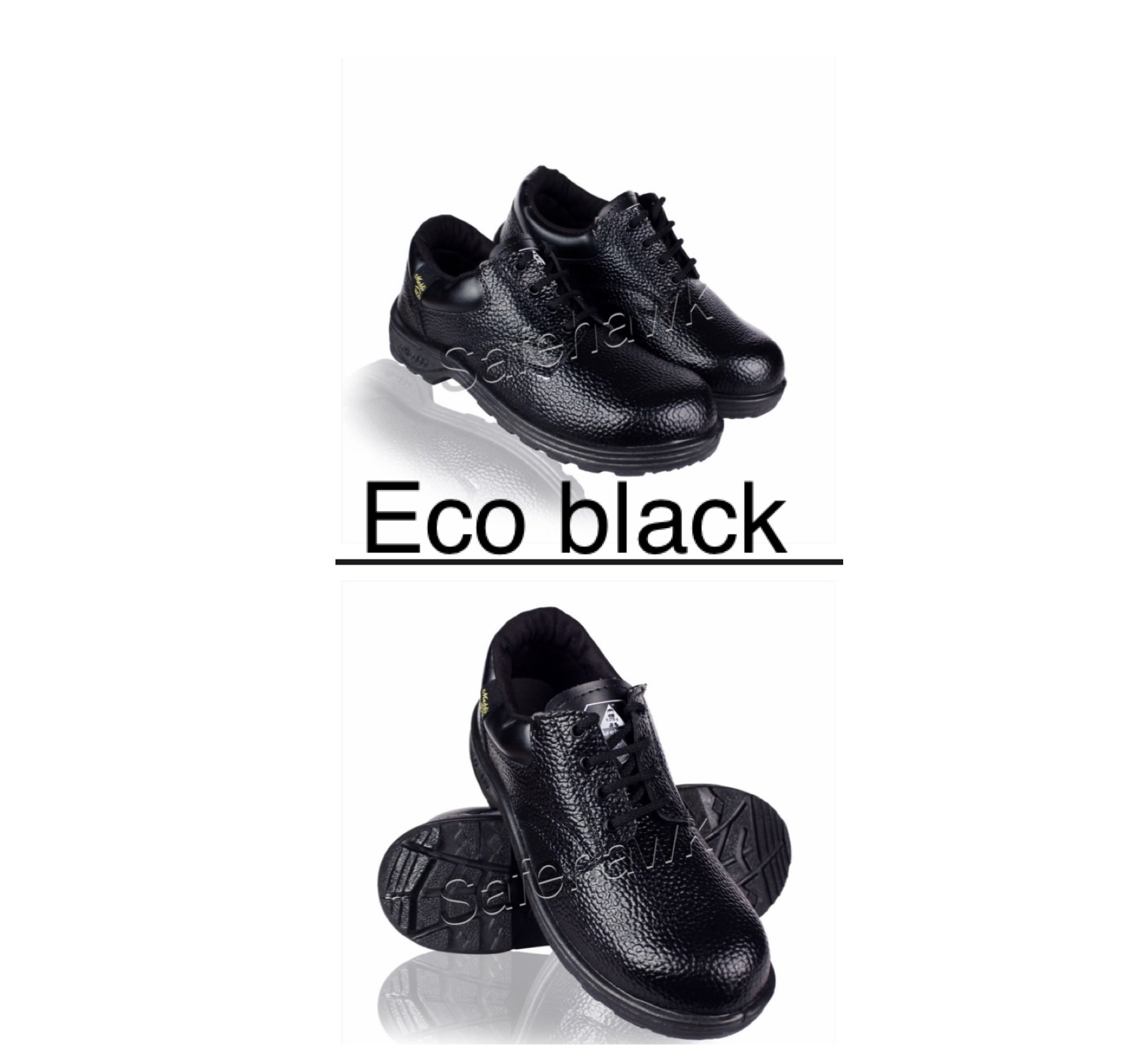 Rubber Steel Toe Safety Shoes Black_1